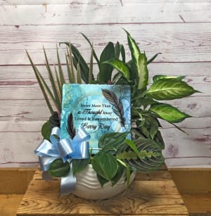 Family Tree Memorial Slate Flower Bouquet