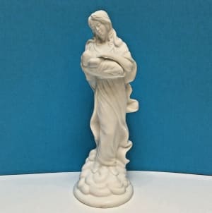 Mother Mary and Jesus Statue Flower Bouquet