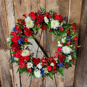 Patriotic Wreath Flower Bouquet