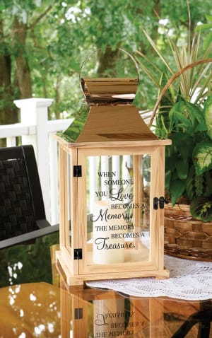 Gold Memory Lantern Flower Bouquet