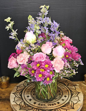 Designers Choice Purples and Pinks Flower Bouquet