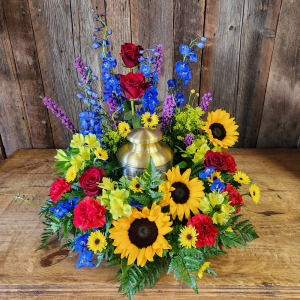 Simply Radiant Memorial/Urn Wreath Flower Bouquet