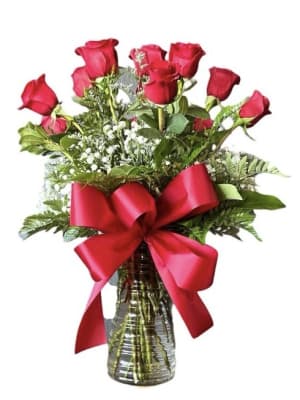 Dozen Roses Flower Bouquet