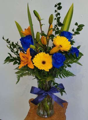 Royal Blue Flower Bouquet