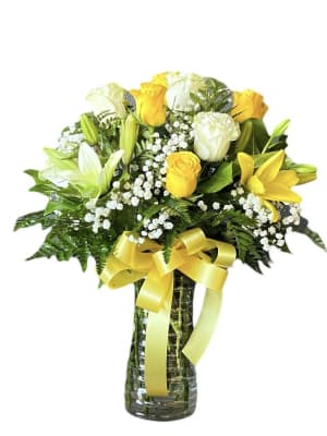 Yellow and White Flower Bouquet