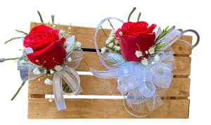 Red Rose Corsage Flower Bouquet