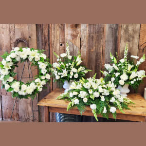 4 Piece Funeral Designs Flower Bouquet