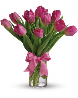 Precious Pink Tulips Flower Bouquet