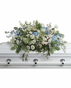 Tender Remembrance Casket Spray Flower Bouquet