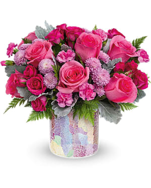 Teleflora's Radiantly Rosy Bouquet Flower Bouquet