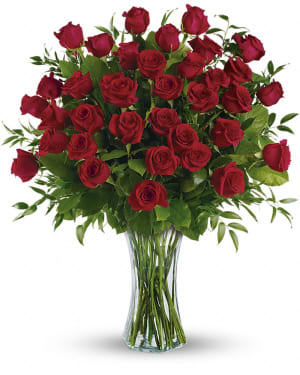 Breathtaking Beauty - 3 Dozen Long Stemmed Roses Flower Bouquet