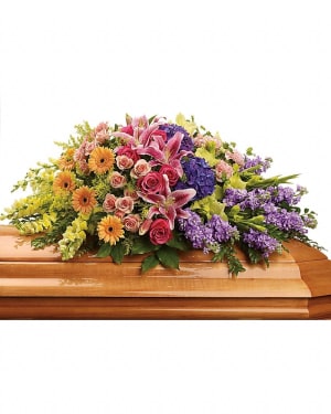 Garden of Sweet Memories Casket Spray Flower Bouquet