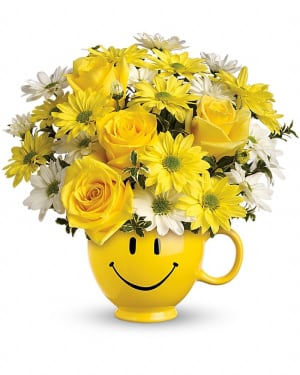 Teleflora's Be Happy® Bouquet with Roses Flower Bouquet