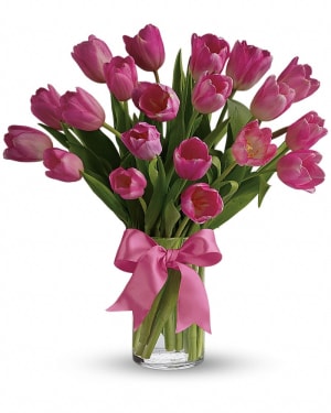 Precious Pink Tulips Flower Bouquet