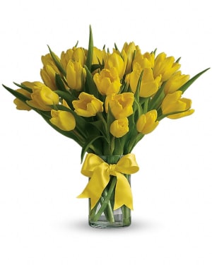 Sunny Yellow Tulips Flower Bouquet