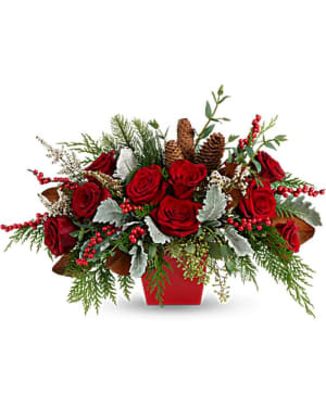 Winter Blooms Centerpiece Flower Bouquet