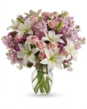 Teleflora's Blossoming Romance Flower Bouquet