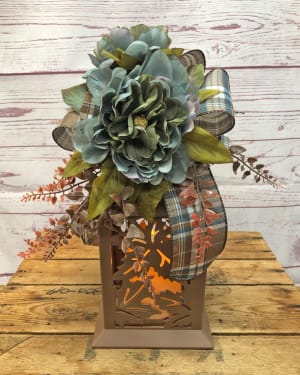 Fall Focal Silk (Artificial) Lanterns Flower Bouquet