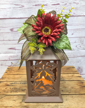 Fall Focal Silk (Artificial) Lanterns Flower Bouquet