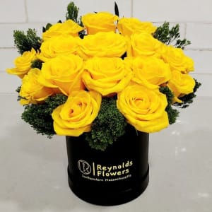 15 Yellow Roses Arranged Flower Bouquet