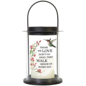 Walk Beside Us Cylinder Lantern Flower Bouquet