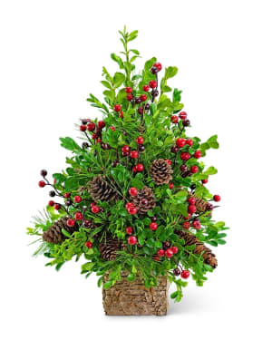 Adorned Boxwood Tree Flower Bouquet