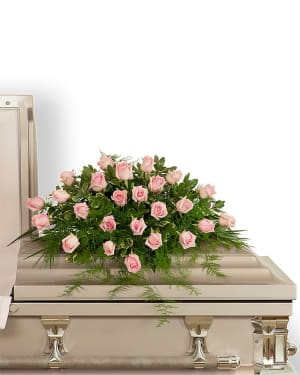 Pink Tranquility Casket Spray Flower Bouquet