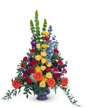 Vibrant Life Urn Flower Bouquet