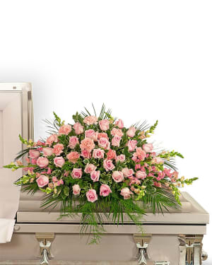 Forever Adored Casket Spray Flower Bouquet