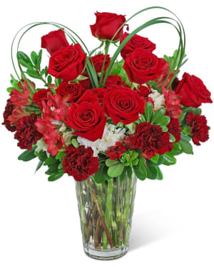 Showstopping Heart of Love Flower Bouquet