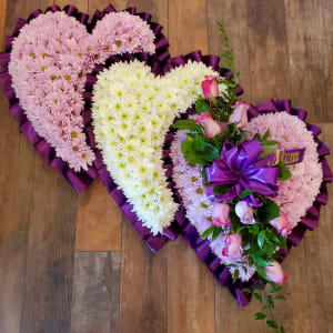 Large Triple Heart Flower Bouquet