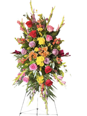 Summer Sunset Standing Spray Flower Bouquet