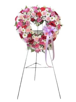 Loving Heart Wreath Flower Bouquet