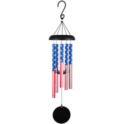 American Flag Wind Chime Flower Bouquet