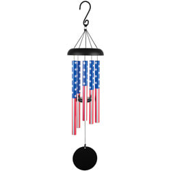 American Flag Wind Chime Flower Bouquet