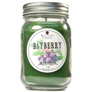 Pint Mason Jar Bayberry Candle Flower Bouquet