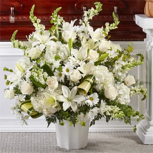 Calm Embrace Floor Basket Flower Bouquet