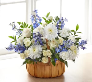 Enchanting Tranquility Basket Flower Bouquet