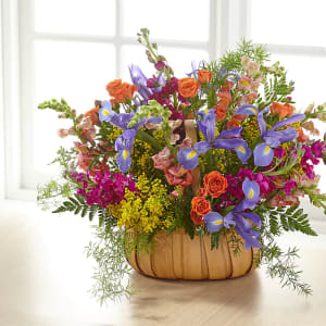 The Vibrant Comfort Basket Flower Bouquet