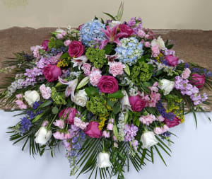 Colorful Garden Casket Spray Flower Bouquet