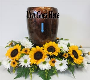 Simple Treasure Urn Surround Flower Bouquet