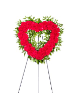 Carnation Heart Wreath Flower Bouquet