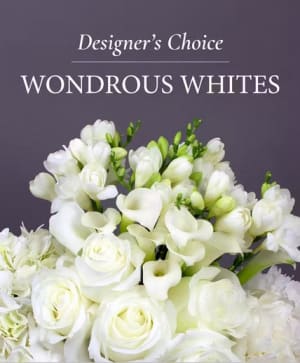 DESIGNER'S CHOICE WONDROUS WHITE Flower Bouquet