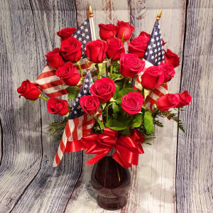 Patriotic Roses (2 Dozen) Flower Bouquet