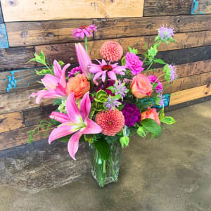 Dogwood & Dahlia Flower Bouquet