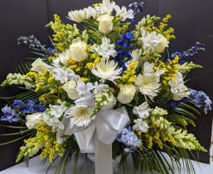 Shining Spirit Funeral Basket Flower Bouquet