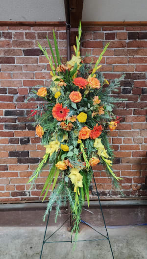 Rays Of Comfort Standing Spray Flower Bouquet