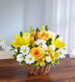 Peace, Prayers & Blessings™ Yellow & White Flower Bouquet