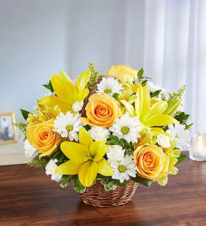 Peace, Prayers & Blessings™ Yellow & White Flower Bouquet