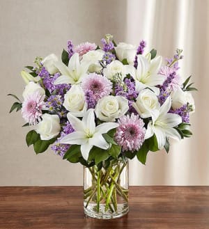 Sincerest Sorrow™ Lavender & White Flower Bouquet